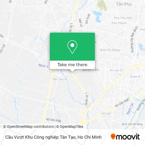 Cầu Vượt Khu Công nghiệp Tân Tạo map