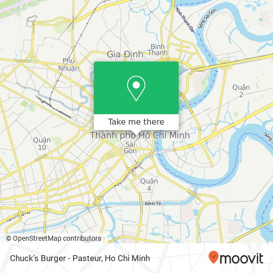 Chuck's Burger - Pasteur map