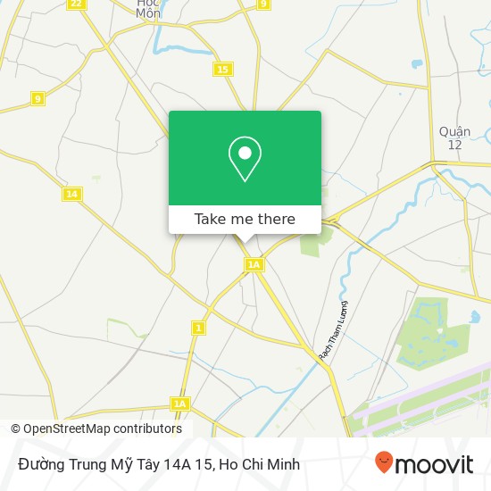 Đường Trung Mỹ Tây 14A 15 map