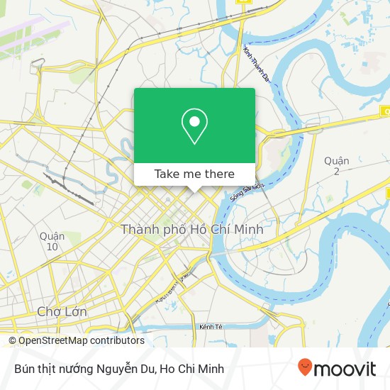 Bún thịt nướng Nguyễn Du map