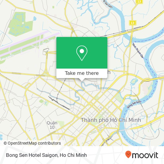 Bong Sen Hotel Saigon map