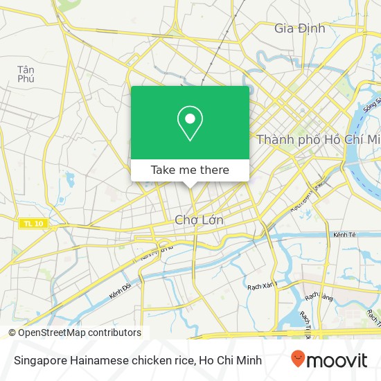 Singapore Hainamese chicken rice map