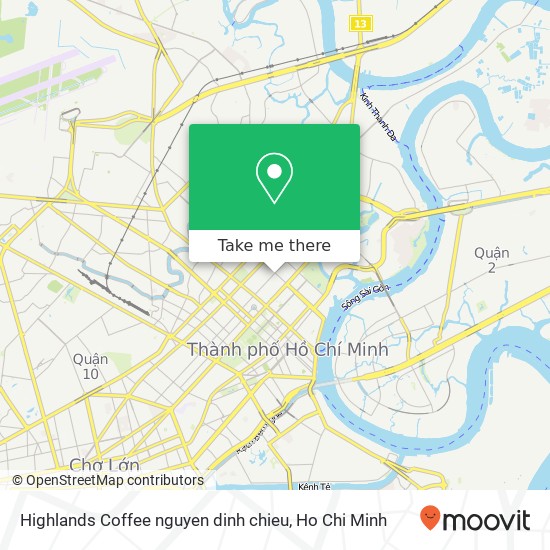 Highlands Coffee nguyen dinh chieu map