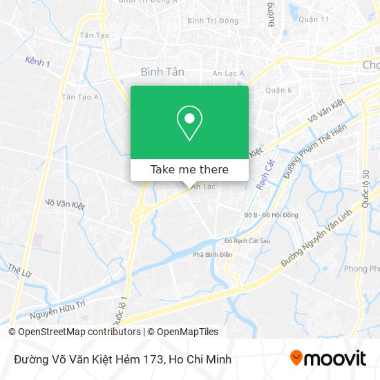 Đường Võ Văn Kiệt Hẻm 173 map