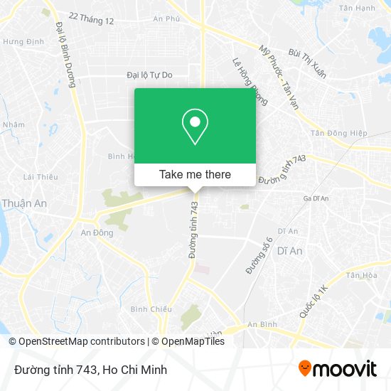 Đường tỉnh 743 map