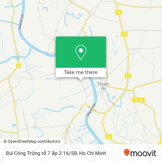 Bùi Công Trừng tổ 7 ấp 2 16/5B map