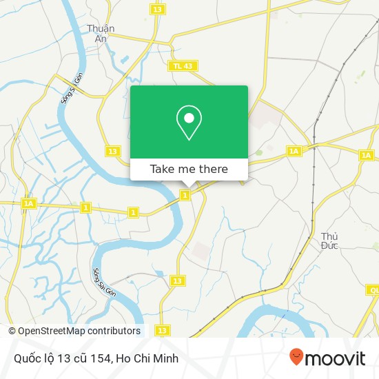 Quốc lộ 13 cũ 154 map