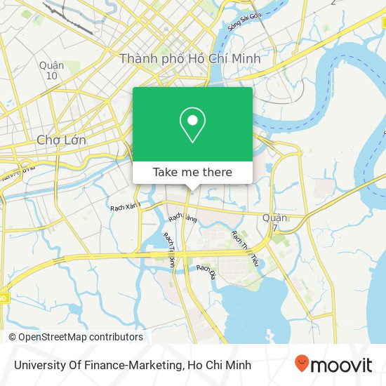 University Of Finance-Marketing map