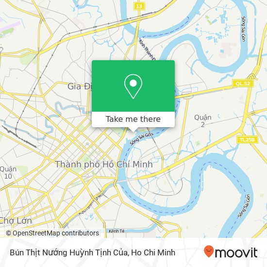 Bún Thịt Nướng Huỳnh Tịnh Của map