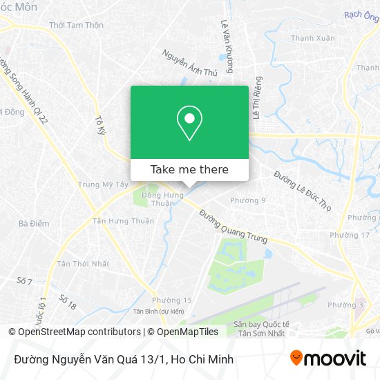 Đường Nguyễn Văn Quá 13/1 map