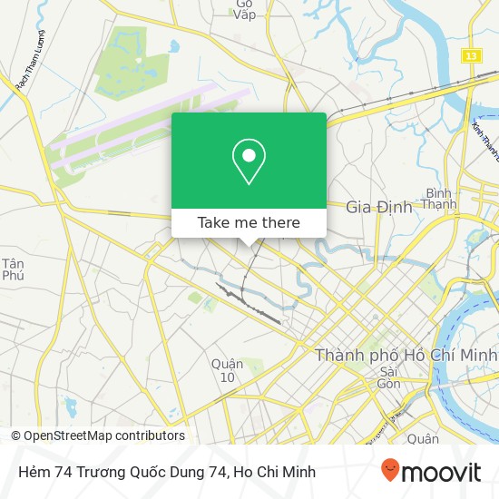 Hẻm 74 Trương Quốc Dung 74 map