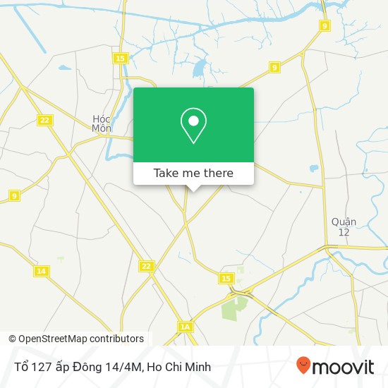 Tổ 127 ấp Đông 14/4M map