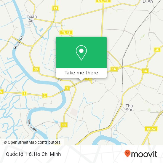 Quốc lộ 1 6 map