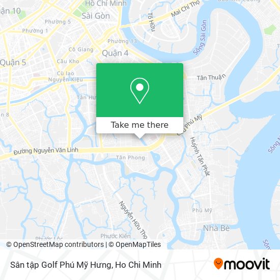 Sân tập Golf Phú Mỹ Hưng map