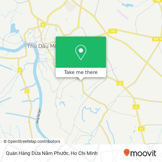 Quán Hàng Dừa Năm Phước map
