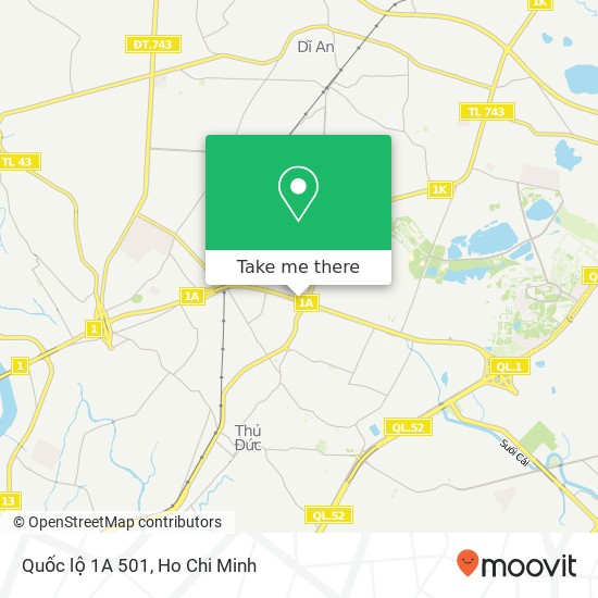 Quốc lộ 1A 501 map