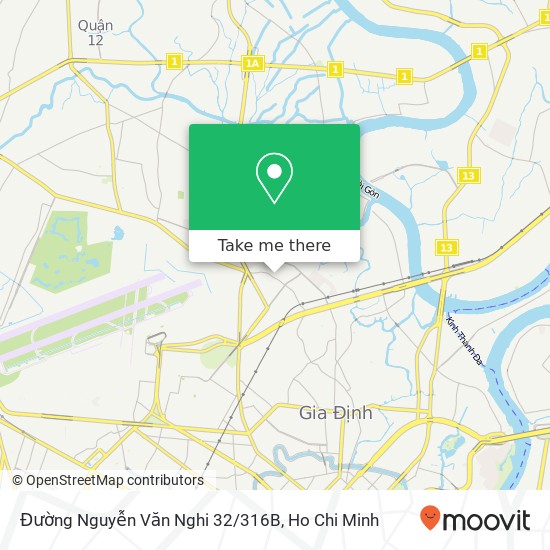 Đường Nguyễn Văn Nghi 32/316B map