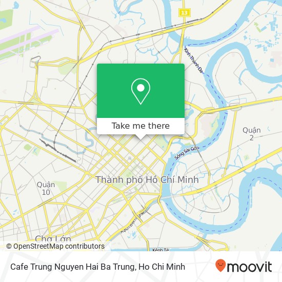 Cafe Trung Nguyen Hai Ba Trung map