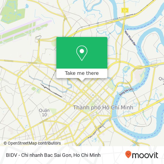 BIDV - Chi nhanh Bac Sai Gon map