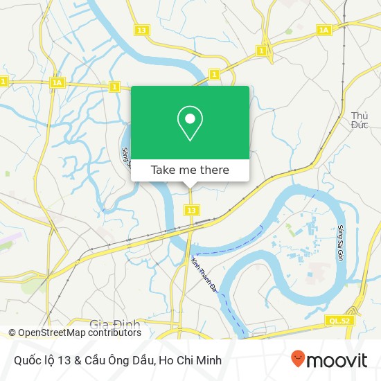 Quốc lộ 13 & Cầu Ông Dầu map