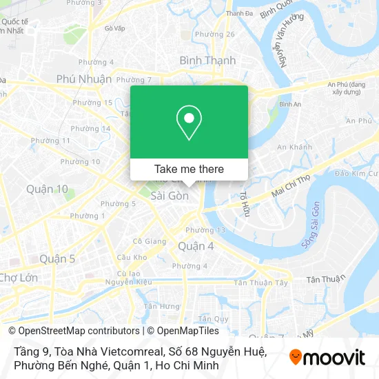 Tầng 9, Tòa Nhà Vietcomreal, Số 68 Nguyễn Huệ, Phường Bến Nghé, Quận 1 map