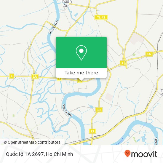 Quốc lộ 1A 2697 map