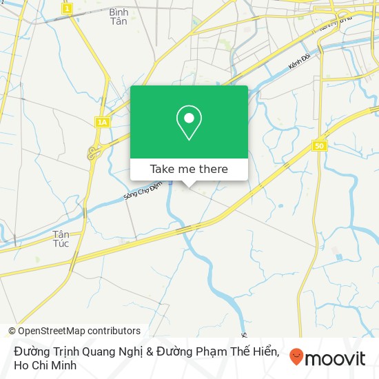 Đường Trịnh Quang Nghị & Đường Phạm Thế Hiển map