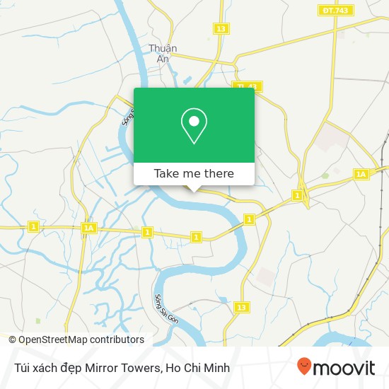 Túi xách đẹp Mirror Towers map