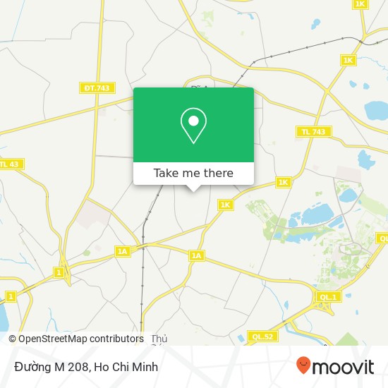 Đường M 208 map