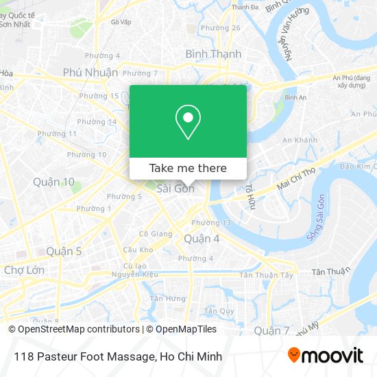 118 Pasteur Foot Massage map