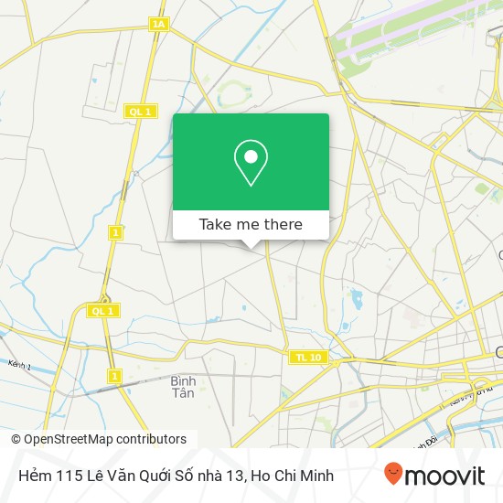 Hẻm 115 Lê Văn Quới Số nhà 13 map