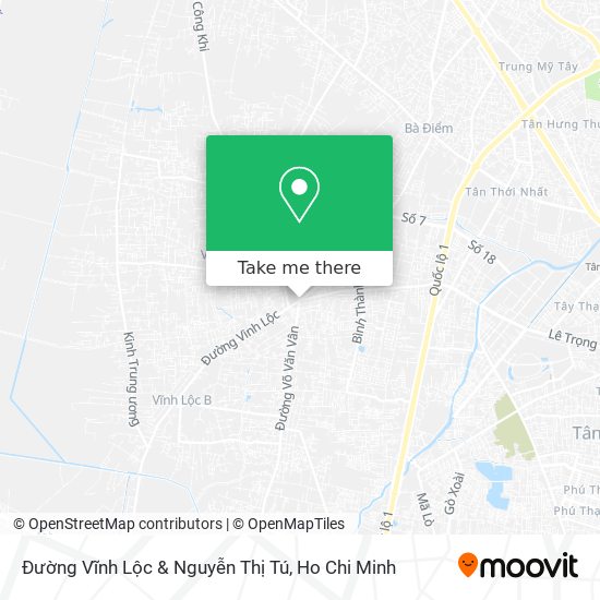 Đường Vĩnh Lộc & Nguyễn Thị Tú map