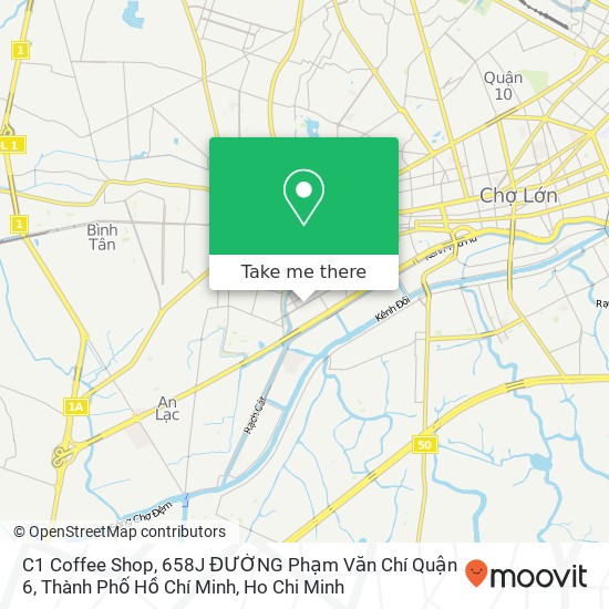 C1 Coffee Shop, 658J ĐƯỜNG Phạm Văn Chí Quận 6, Thành Phố Hồ Chí Minh map