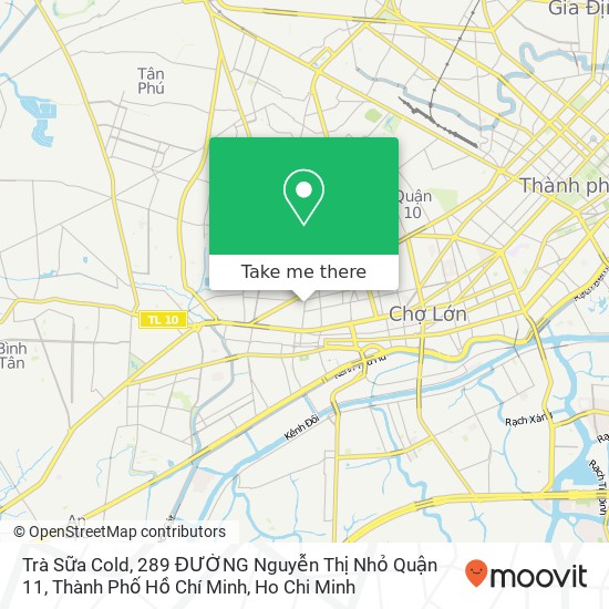 Trà Sữa Cold, 289 ĐƯỜNG Nguyễn Thị Nhỏ Quận 11, Thành Phố Hồ Chí Minh map