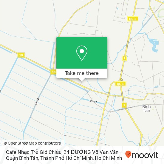 Cafe Nhạc Trẻ Gió Chiều, 24 ĐƯỜNG Võ Văn Vân Quận Bình Tân, Thành Phố Hồ Chí Minh map