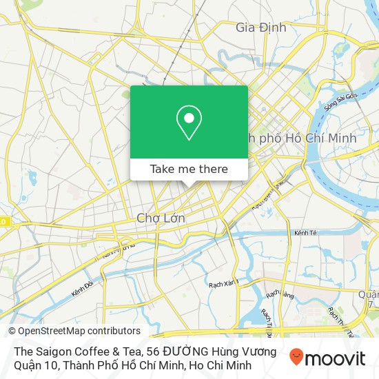 The Saigon Coffee & Tea, 56 ĐƯỜNG Hùng Vương Quận 10, Thành Phố Hồ Chí Minh map