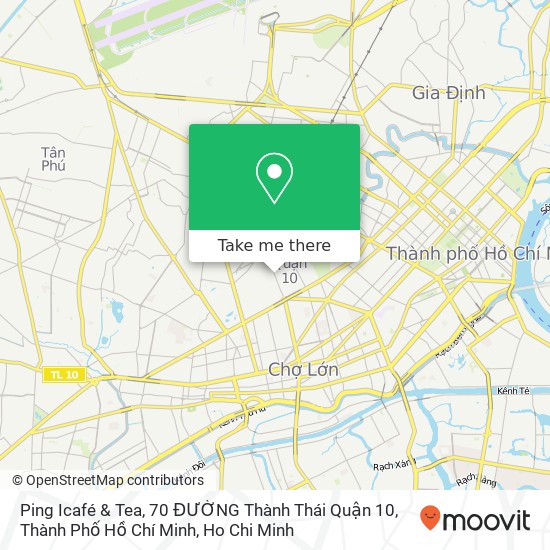 Ping Icafé & Tea, 70 ĐƯỜNG Thành Thái Quận 10, Thành Phố Hồ Chí Minh map