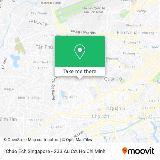 Cháo Ếch Singapore - 233 Âu Cơ map