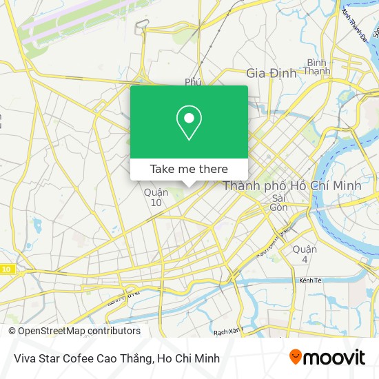 Viva Star Cofee Cao Thắng map