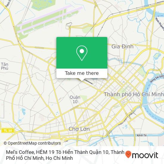 Mel's Coffee, HẺM 19 Tô Hiến Thành Quận 10, Thành Phố Hồ Chí Minh map