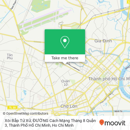 Xôi Bắp Tứ Xứ, ĐƯỜNG Cách Mạng Tháng 8 Quận 3, Thành Phố Hồ Chí Minh map