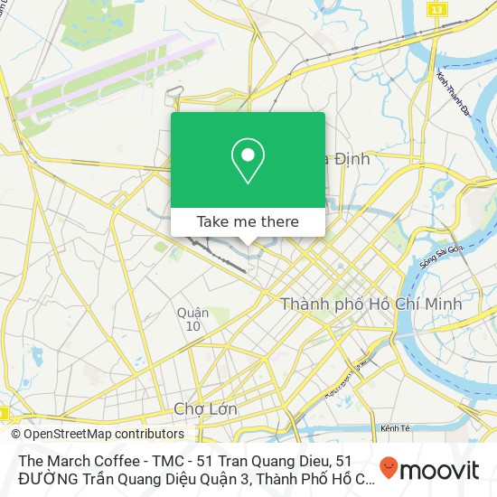 The March Coffee - TMC - 51 Tran Quang Dieu, 51 ĐƯỜNG Trần Quang Diệu Quận 3, Thành Phố Hồ Chí Minh map
