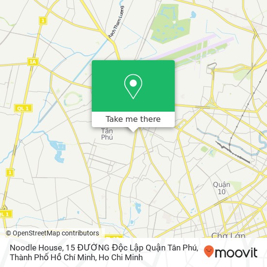 Noodle House, 15 ĐƯỜNG Độc Lập Quận Tân Phú, Thành Phố Hồ Chí Minh map