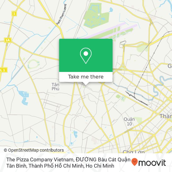 The Pizza Company Vietnam, ĐƯỜNG Bàu Cát Quận Tân Bình, Thành Phố Hồ Chí Minh map