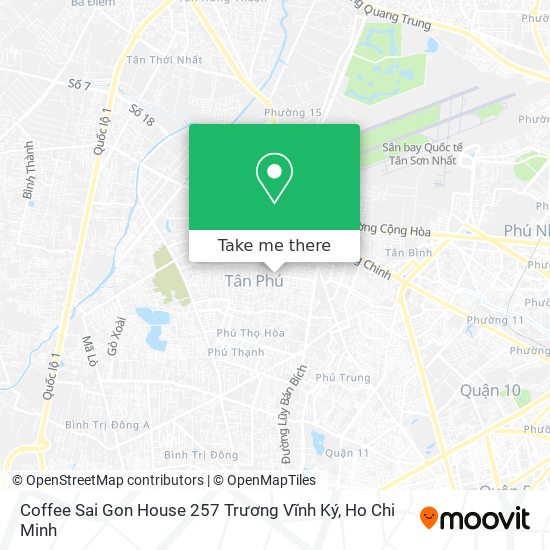 Coffee Sai Gon House 257 Trương Vĩnh Ký map