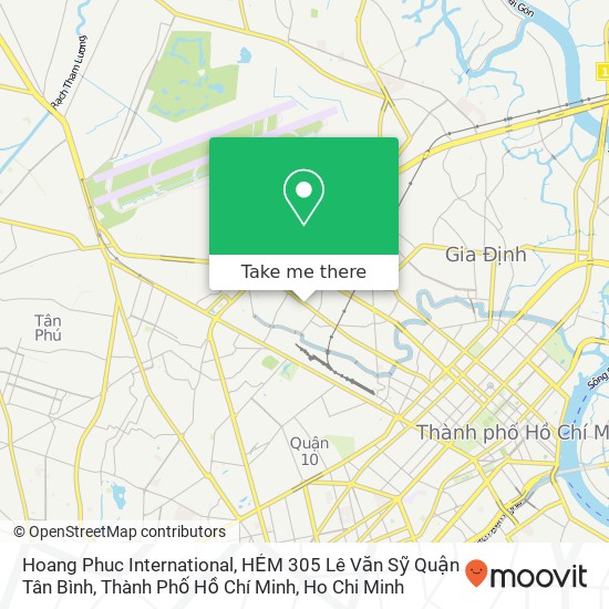 Hoang Phuc International, HẺM 305 Lê Văn Sỹ Quận Tân Bình, Thành Phố Hồ Chí Minh map