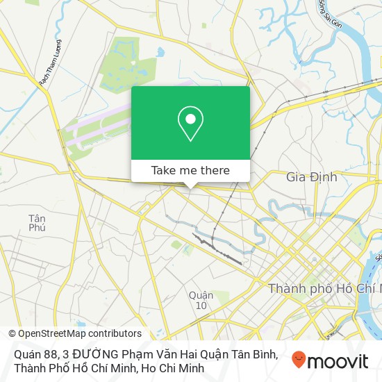 Quán 88, 3 ĐƯỜNG Phạm Văn Hai Quận Tân Bình, Thành Phố Hồ Chí Minh map