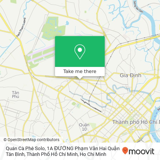 Quán Cà Phê Solo, 1A ĐƯỜNG Phạm Văn Hai Quận Tân Bình, Thành Phố Hồ Chí Minh map