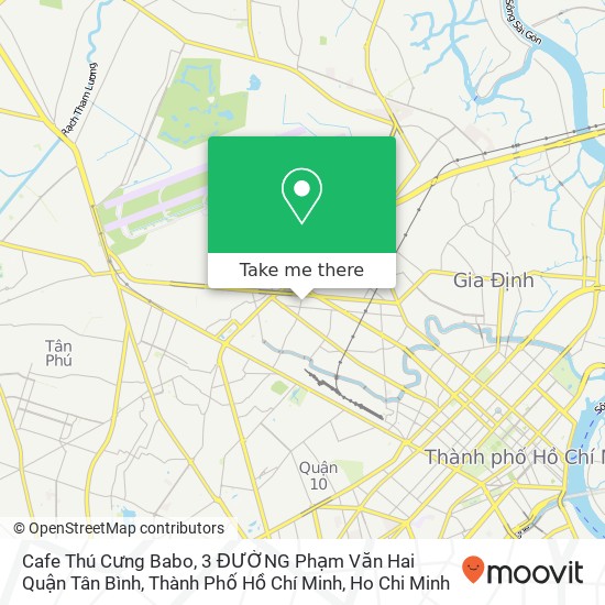 Cafe Thú Cưng Babo, 3 ĐƯỜNG Phạm Văn Hai Quận Tân Bình, Thành Phố Hồ Chí Minh map