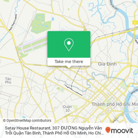 Satay House Restaurant, 307 ĐƯỜNG Nguyễn Văn Trỗi Quận Tân Bình, Thành Phố Hồ Chí Minh map